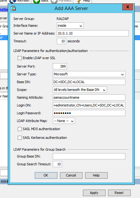 Cisco ASA - AnyConnect VPN with Active Directory Authentication ...